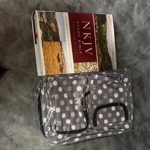 Gray Polka Dot Bible Cover